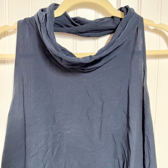Free People City Lights Navy Blue Tank Top Medium M - Picture 6 of 9